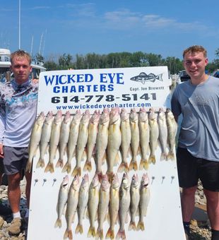Fast walleye action around port Clinton, lakeside Marblehead Ohio