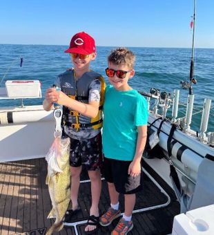 Big 29” walleye for this guys first trip out of port Clinton , lakeside Marblehead Ohio!