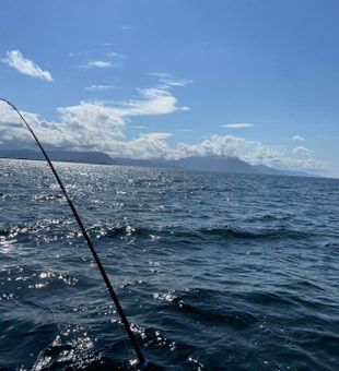Action on the line during Lincoln City fishing adventure!