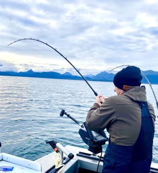 Patiently waiting for the perfect catch in Alaska.