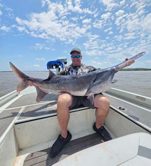 Monster catfish from Glencoe OK fishing adventure!