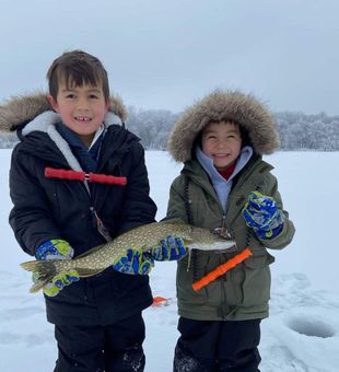 Pike we Caught from today's Ice fishing