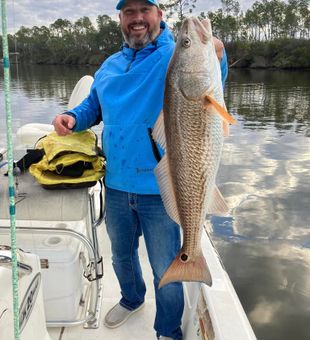 Redfish on the line