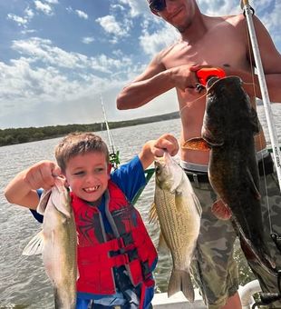 Family fun starts with a fishing trip on the Neosho River, Oklahoma.