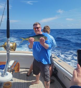 Exciting Mahi catch on a Florida Keys charter