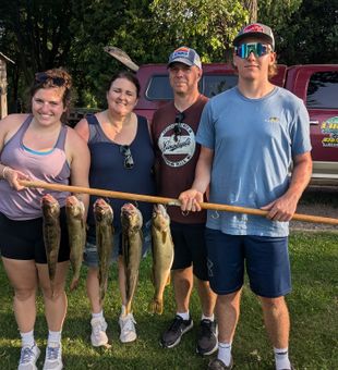 Family catch success with walleye!