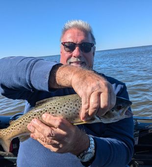 Proud catch with speckled trout!