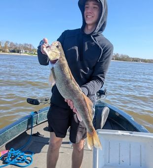 Sunrise fishing trip in Sturgeon Bay, Wisconsin — the perfect way to start a day on the water.