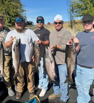 Smiles all around after a full day of Columbia River fishing