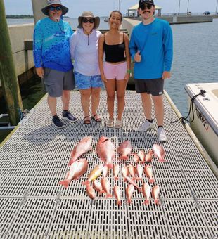 Panama City red snapper success on the dock!
