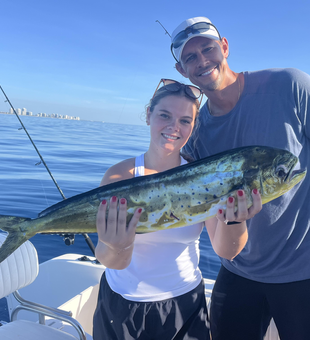 Huge Mahi Mahi caught as skies clear in West Palm Beach!