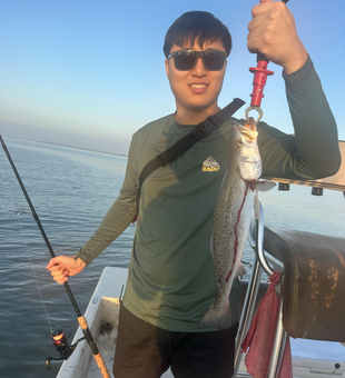 Nice speckled trout caught using light tackle techniques in clearing afternoon conditions!