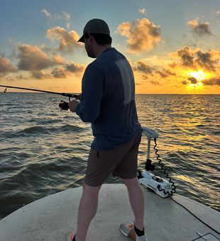 Sunset fishing adventure at Matagorda Bay delivers pure magic.