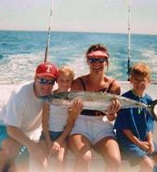 An old photo on our original vessel, "White Capps"