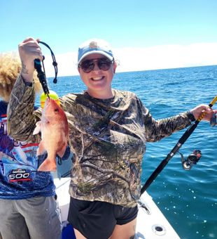Snapper reeled in - Edisto Beach, SC.