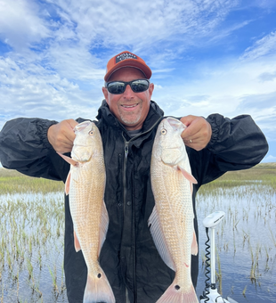 Redfish Dou! What a day - Ocean Isle Beach, NC.
