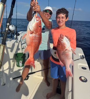 Double red snapper success in Port Isabel waters!