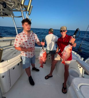 Double red snapper action in Port Isabel!