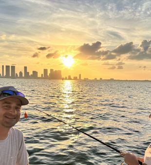 Golden hour on the Miami coast.