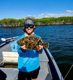 Catching flounder in Crystal River