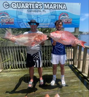 Red snapper and red grouper caught in Carrabelle!