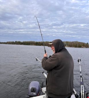 Fish on! -Isle LaMotte, VT.
