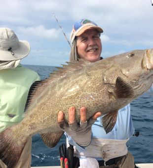 She was so excited to take a pic with this Grouper
