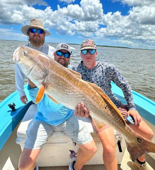 Hooked on redfish in Georgia.