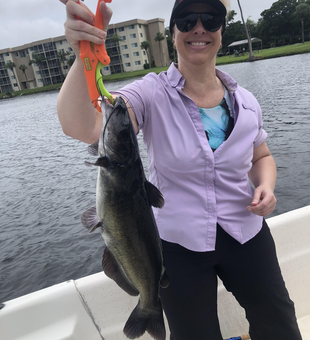 Nice channel catfish on light tackle at Lake Ida Dog Park!