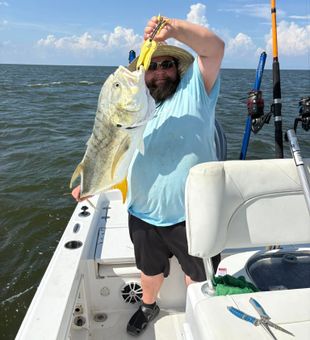 Crevalle jack on board - Pass Christian, MS.