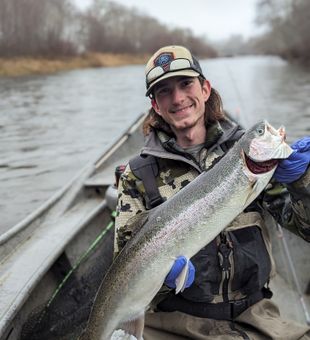 Steelhead fishing day on the drift boat