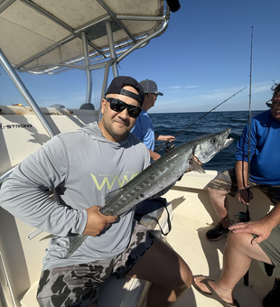 Deep sea adventure lands a fierce Great Barracuda off Darien's coast!