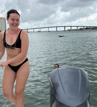 Playful West Palm Beach sandbar boat day coastal vibes