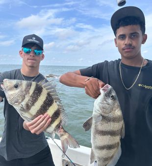 Double the stripes, double the fun!  These sheepshead didn’t stand a chance—who’s ready to reel in their own catch?