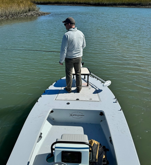 Fishing in the flats, waiting for the bite.