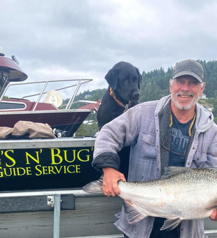 Hooked and fighting—classic action from a Gold Beach fishing trip