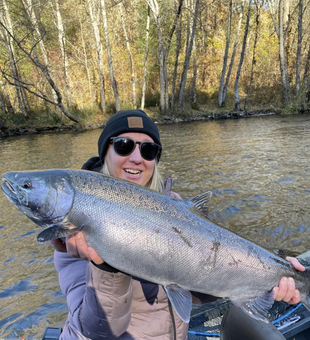 Iconic photo after a rewarding day on the water with Gold Beach fishing experts