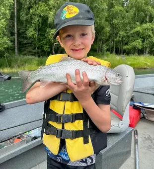 Beautiful rainbow trout from Kenai waters!