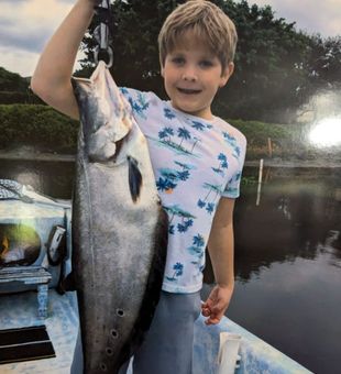 Knife Fish and a proud young angler - Delray Beach, FL.