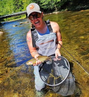 Patience + technique = rainbow trout!
