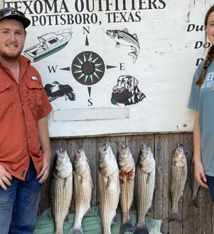 Dive into Red River Fishing: Striped Bass Caught! 