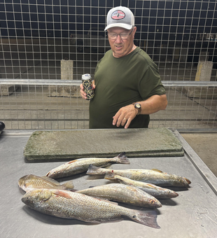 Blasted today with these four redfish! Perfect conditions for jigging and light tackle fishing.