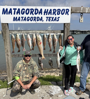Texas redfish and speckled trout on display at Three Rivers!