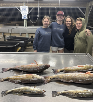 Fresh speckled trout and redfish from Three Rivers waters!