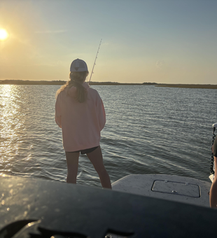 Perfect evening for jigging and light tackle fishing on calm waters.