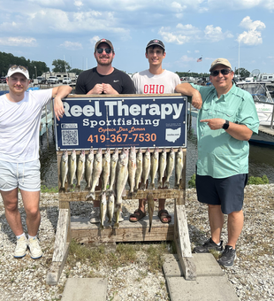 Partly cloudy skies set the stage for a perfect day of jigging and trolling!
