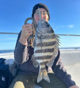 Sheepshead fishing in cooler weather. 