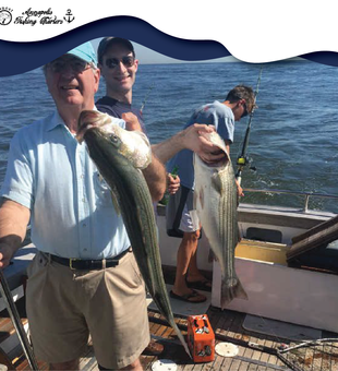 Hooked on Maryland fishing with their Stripers!