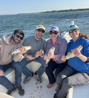 A great day on the water with the crew, reeling in some good catches.