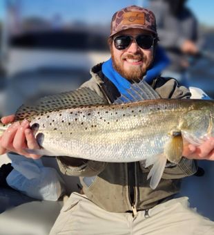 Monster speckled trout—absolute unit!